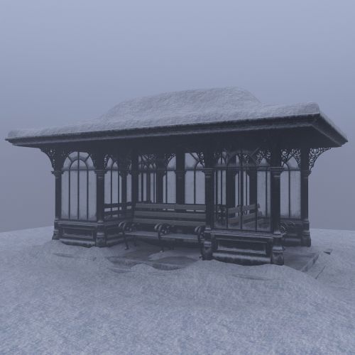 winter pavilion snow