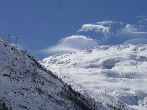 winter clouds mountains