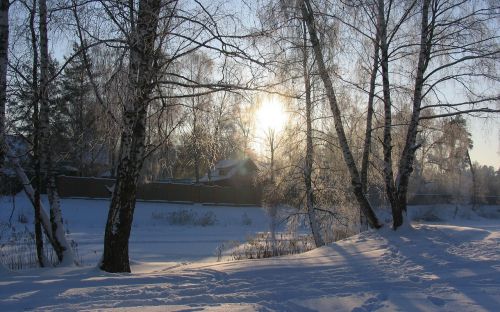 winter snow sun