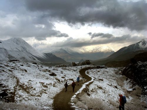 winter snow hiking