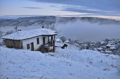 winter mountain house