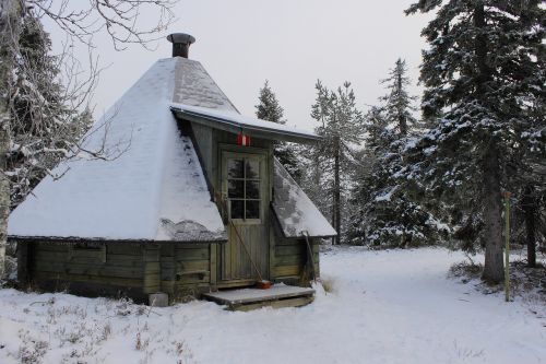winter lapland cottage