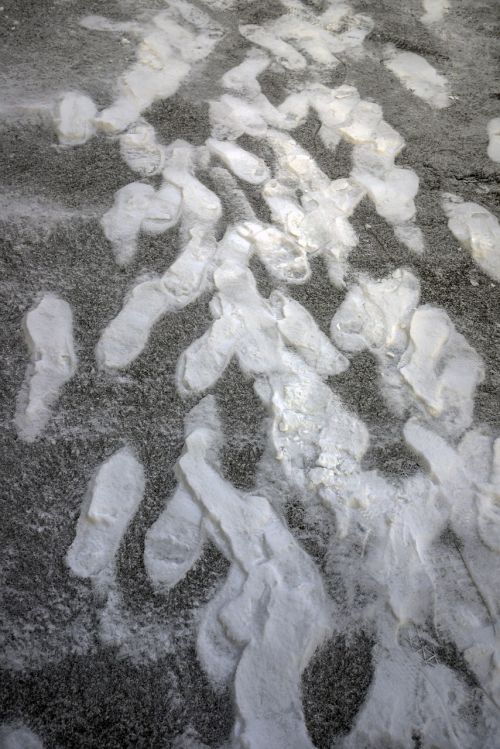 winter footprint snow