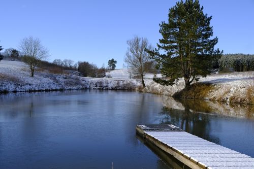 winter snow lake