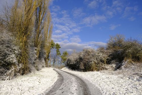 winter snow road