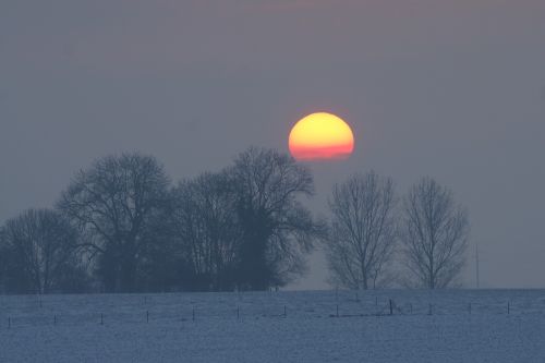 winter dawn snow