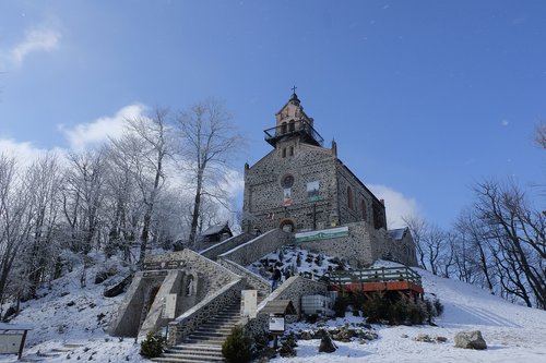 winter  snow  church