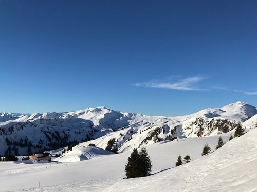 winter  ski area  panorama