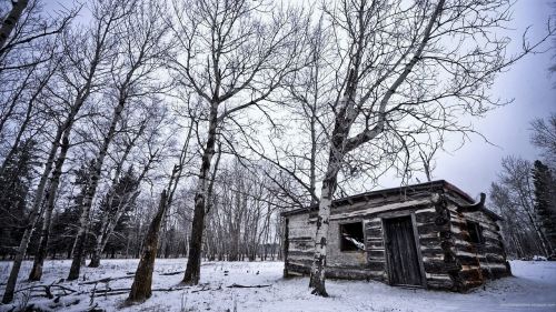 winter hut loneliness