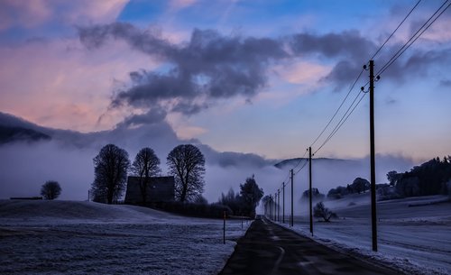 winter  dawn  landscape
