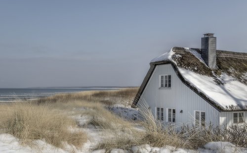 winter  house  baltic sea