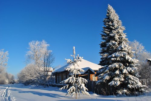 winter  village  snow