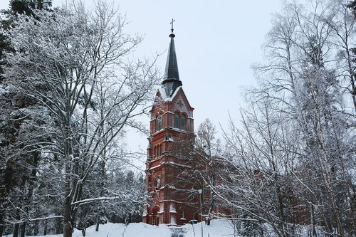 winter  church  landscape