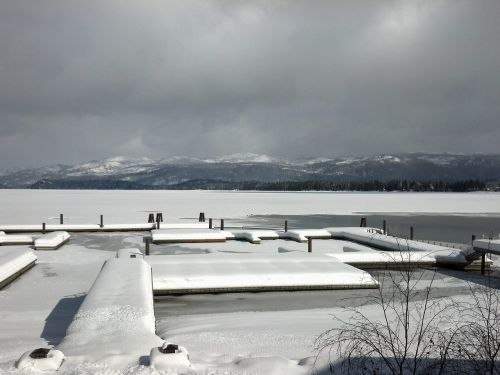 winter frozen lake