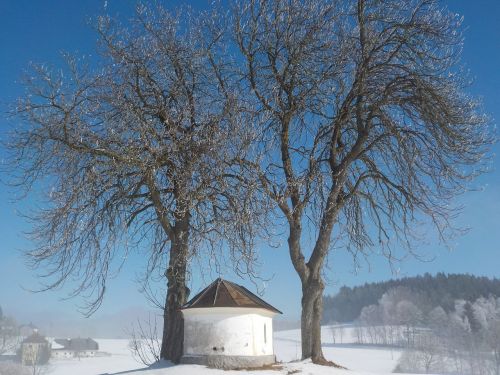 winter chapel frost
