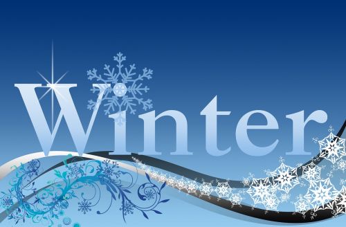 winter winter time lettering