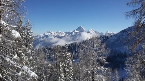 winter mountains ski tour