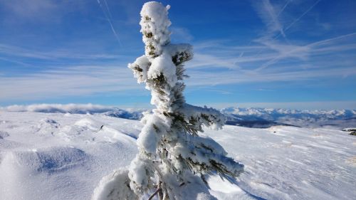 winter mountains snow