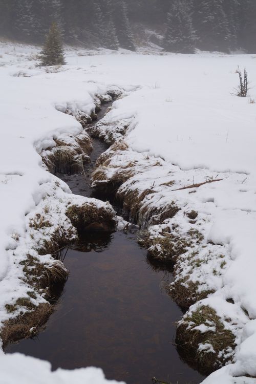 winter snow stream