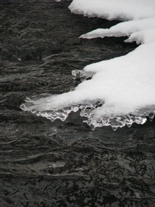 winter stream ice