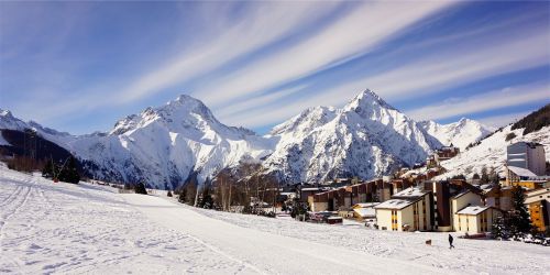 winter village mountains