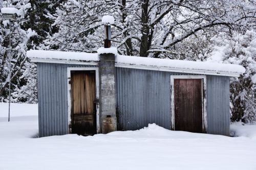 winter snow shed