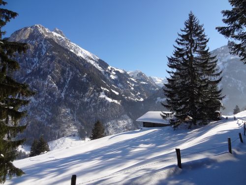 winter mountain landscape snow