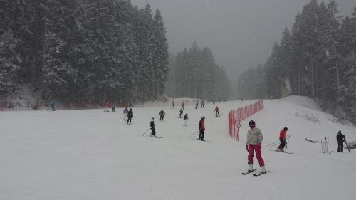 winter the dolomites snow