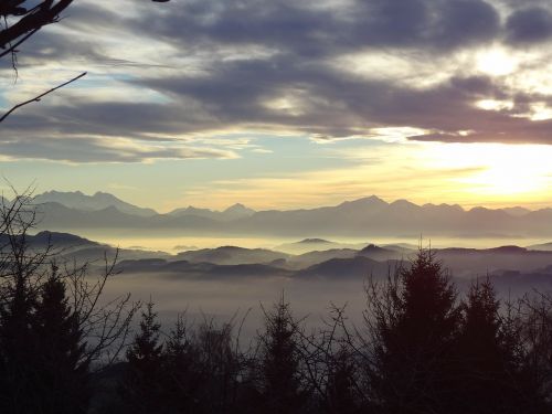 winter clouds landscape