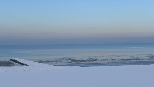 winter sea snow