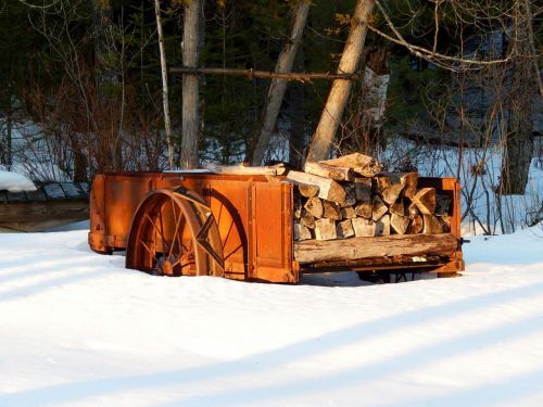 winter sled wood