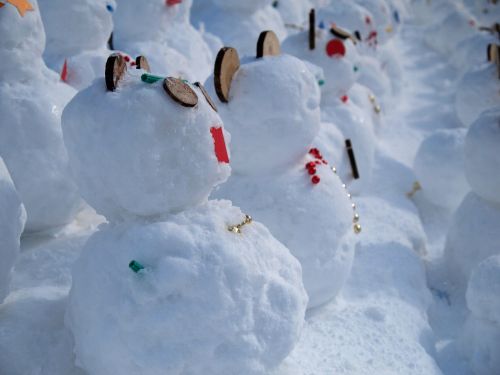 winter snowman japan winter