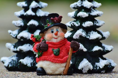 winter snow man figure