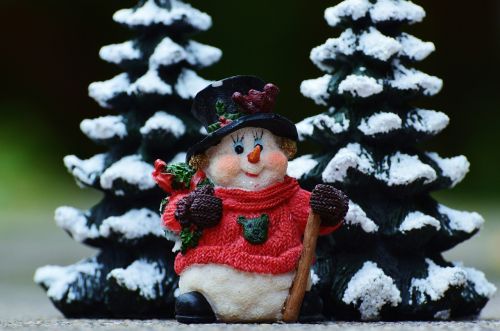 winter snow man figure