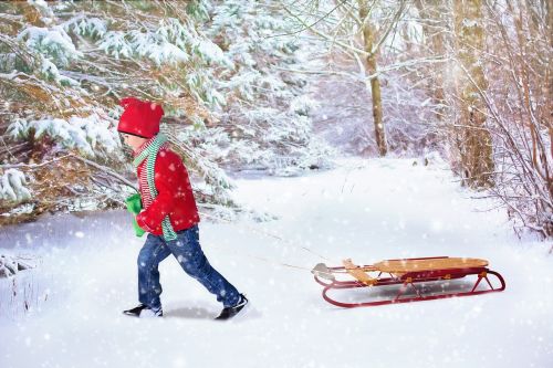 winter background christmas background sled