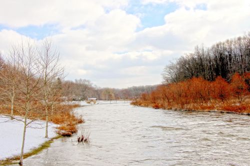 Winter River Landscape