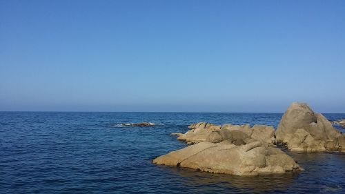 winter sea blue sky waves