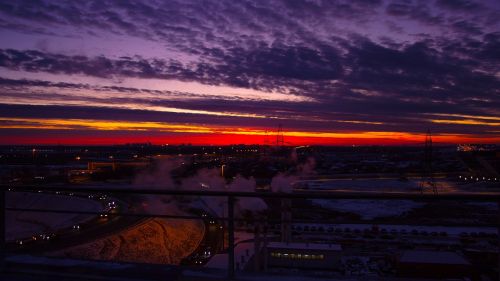 winter sunset moscow russia