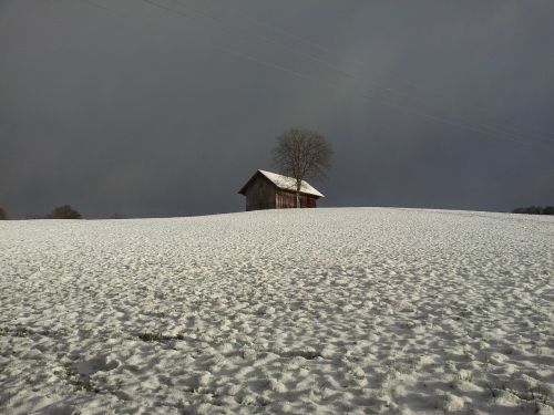 wintry snowfield snow landscape