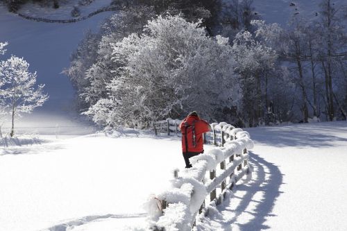 wintry snow landscape valsertal