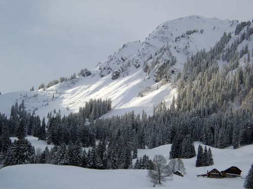 wintry mountain switzerland