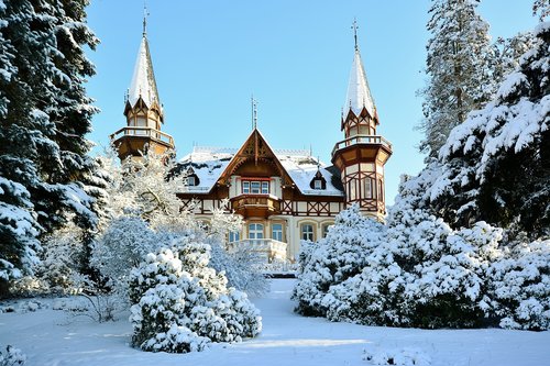 wintry  house  truss