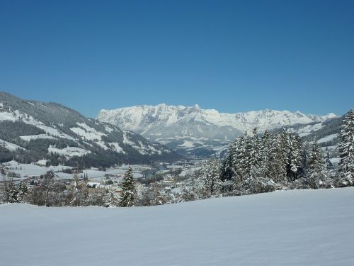 wintry tennengebirge snow
