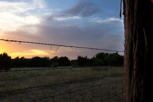 wire sunset fence