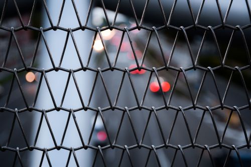 wire fence blur
