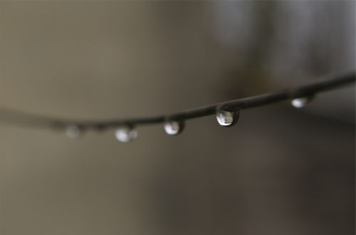wire drops water