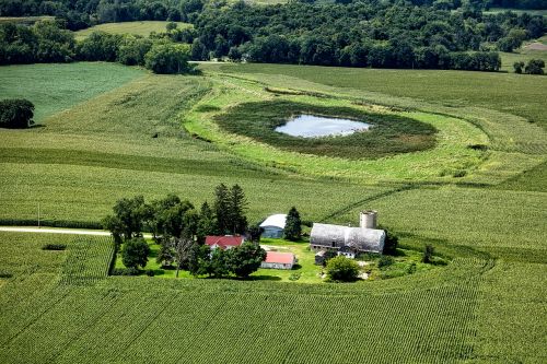 wisconsin aerial view farm
