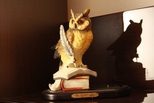 wisdom owl figurine
