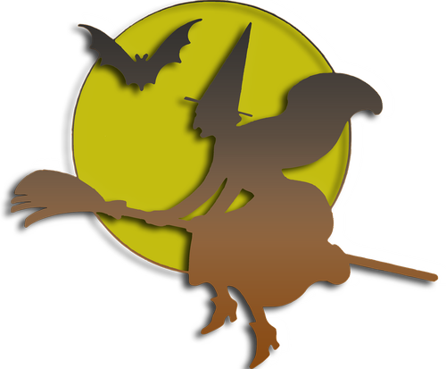 witch  halloween  bats