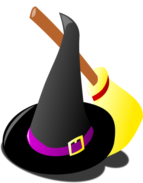 witch hat broom costume